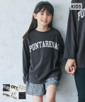 キッズ 110-140 ロングTシャツ プリント カレッジ クルーネック プルオーバー コットン 長袖 男女兼用 子供服 親子お揃い メール便可 coca コカ