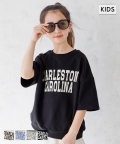 セール★990円→550円 110-140 スウェット ロゴカットソー Tシャツ 五分袖 裏毛 プリント クルーネック コットン 男女兼用 親子お揃い 子供服 メール便可 coca コカ